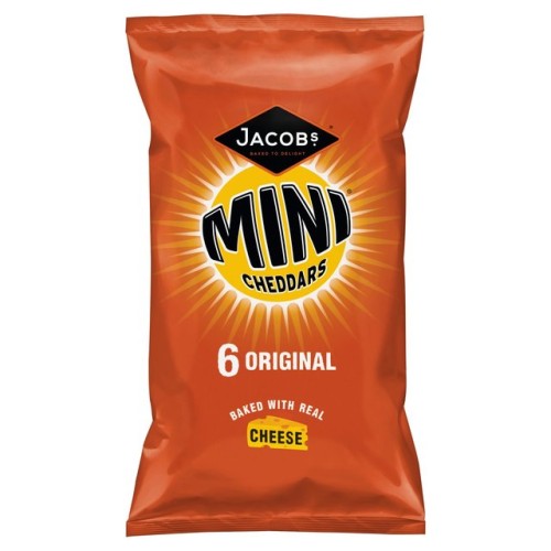Przejdź do produktu Jacob's Mini Cheddars Cheese 25g x 6 per pack
