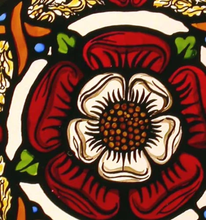 Stained Glass Tudor Rose and Chaplet Window Decoration  2.jpg