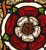 Stained Glass Tudor Rose and Chaplet Window Decoration  2.jpg