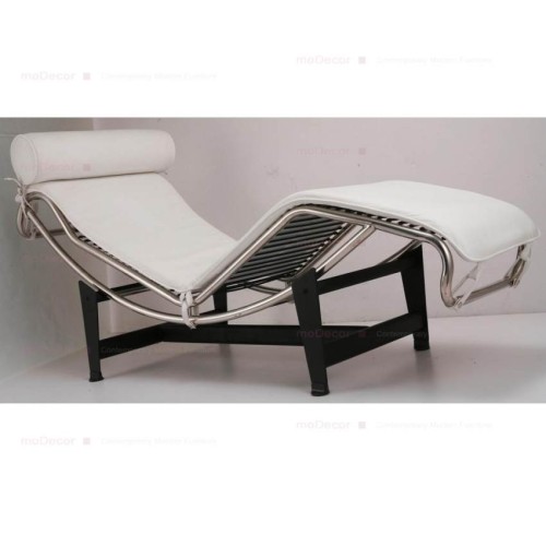 Przejdź do produktu Le Corbusier Chair LC4 Chaise Lounge White Leather - Reproduction