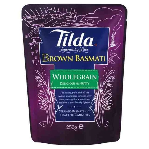 Przejdź do produktu Tilda Steamed Basmati Brown Rice 250g