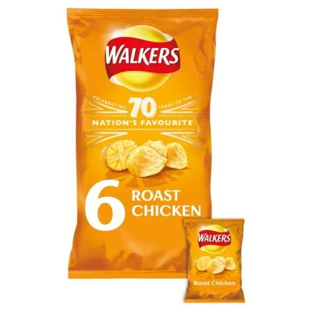Walkers Roast Chicken Crisps 25g x 6 per pack.jpg