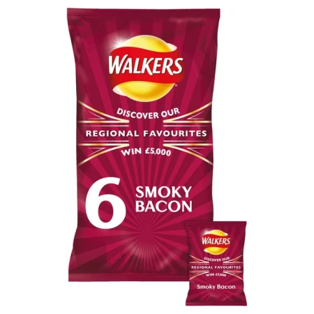 Walkers Smoky Bacon Crisps 6 per pack.jpg