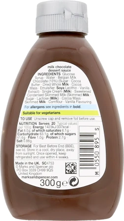 M&S Belgian Milk Chocolate Sauce 300g 2.png