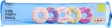 Przejdź do produktu Marks & Spencer Iced Party Shortcake Biscuits Rings 125g
