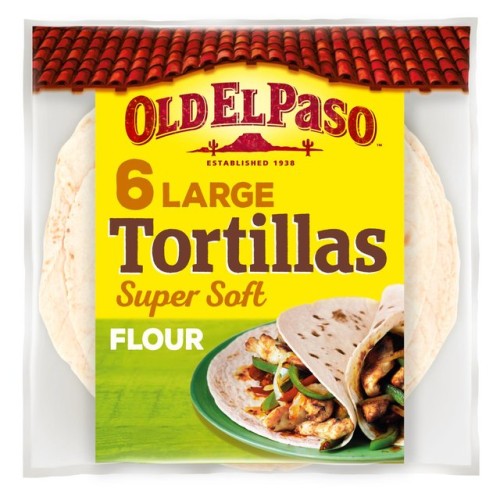 Przejdź do produktu Old El Paso Large Super Soft Flour Tortillas x 6 350g