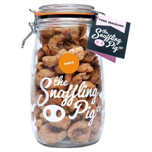 Przejdź do produktu The Snaffling Pig Maple Pork Crackling Gifting Jar 275g