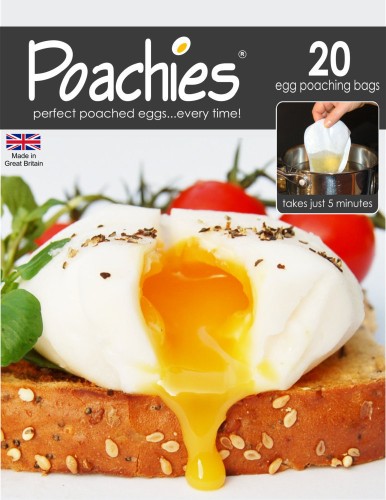 Przejdź do produktu Poachies Non-Stick Egg Poaching Bags, White, Pack of 20