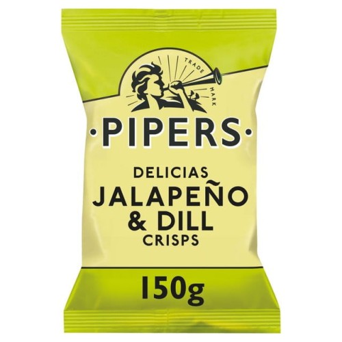 Przejdź do produktu Pipers Delicias Jalapeno & Dill Crisps 150g