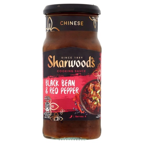 Przejdź do produktu Sharwood's Stir Fry Black Bean & Red Pepper Cooking Sauce 425g