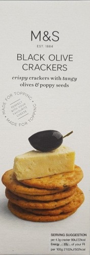 Przejdź do produktu Marks & Spencer Black Olive Crackers 150g