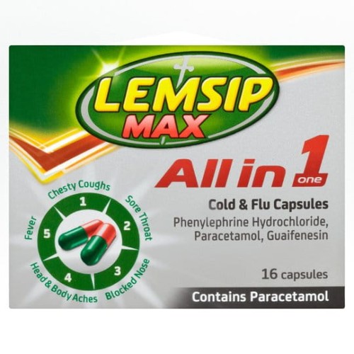 Przejdź do produktu Lemsip Max All in One Lemon 8 per pack