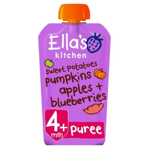 Przejdź do produktu Ella's Kitchen Organic Sweet Potato, Pumpkin, Apple & Blueberries Stage 1 120g