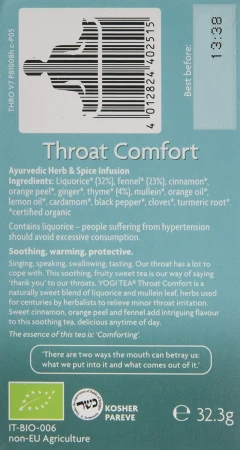 Yogi Tea Throat Comfort - Organic - 17 tea Bags 2.jpg