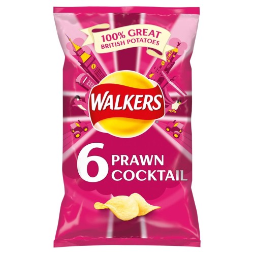 Przejdź do produktu Walkers Prawn Cocktail Crisps 6 x 25g