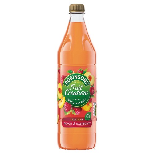 Przejdź do produktu Robinsons Fruit Creations Peach & Raspberry No Added Sugar 1L