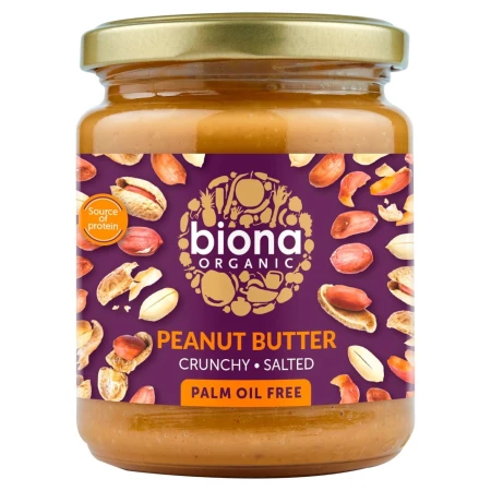 Biona Organic Peanut Butter Crunchy (free from Palm Fat) 250g.jpg