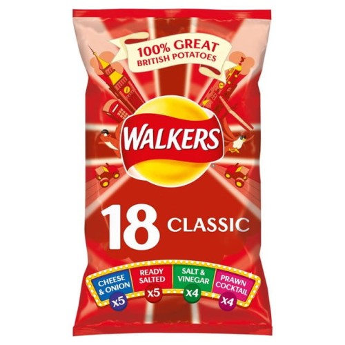 Przejdź do produktu Walkers Variety Pack Crisps 18 x 25g