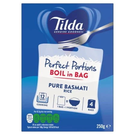 Tilda 4 x Boil in the Bag Pure Basmati Rice 250g.jpeg