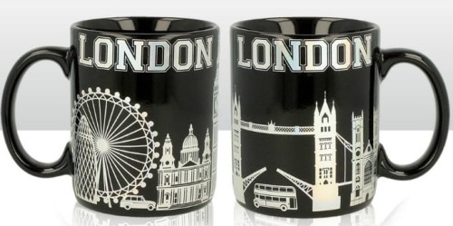 Przejdź do produktu London Skyline Metallic Silver Holographic and Black Mug 300ml