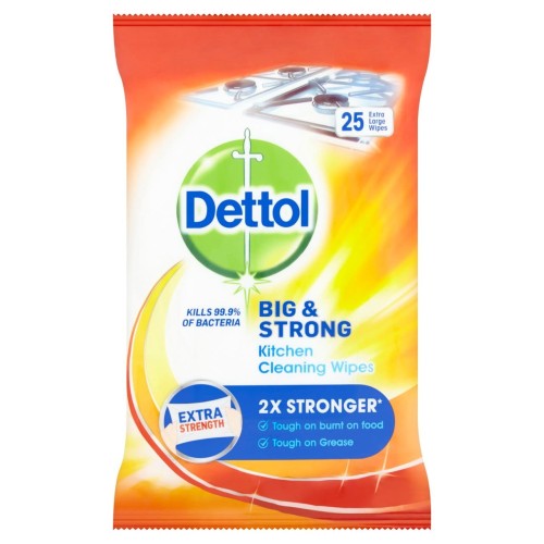 Przejdź do produktu Dettol Big & Strong Extra Large Kitchen Wipes 25 per pack