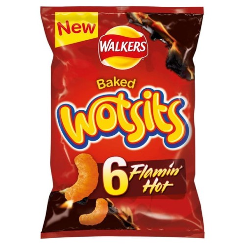 Przejdź do produktu Walkers Wotsits Flamin Hot Snacks 16g x 6 per pack