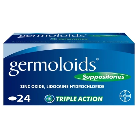 Germoloids Triple Action Haemorrhoids & Piles Suppositories Tablets 24 pack.jpg