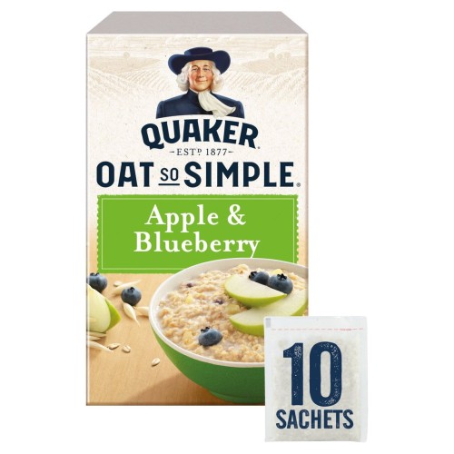 Przejdź do produktu Quaker Oat So Simple Apple & Blueberry Porridge 10 x 36g