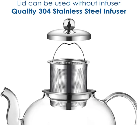 Clear Borosilicate Glass Teapot with Stainless Steel Infuser & Lid 800ml 5.jpg