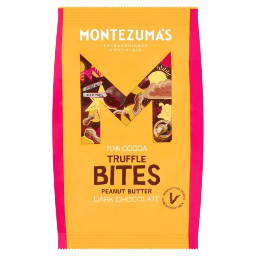 Przejdź do produktu Montezuma's 70% Dark Chocolate Peanut Butter Truffle Bites 120g