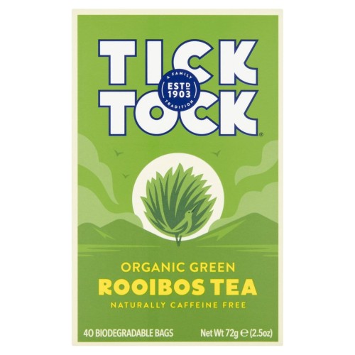 Przejdź do produktu Tick Tock Organic Rooibos Green Tea Bags 40 per pack
