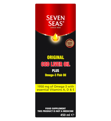 Przejdź do produktu Seven Seas Original Cod Liver Oil Plus Omega-3 Fish Oil 450ml