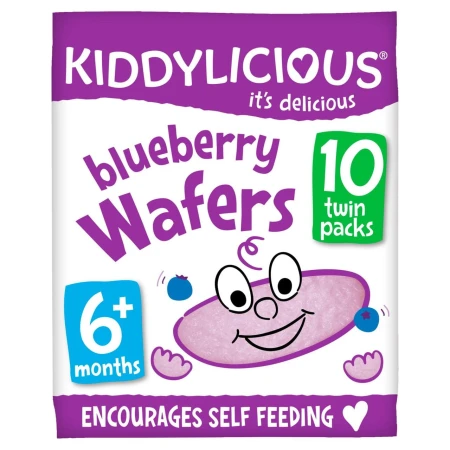 Kiddylicious Blueberry Wafers ,6months+, Multipack 10 x 4g.jpg