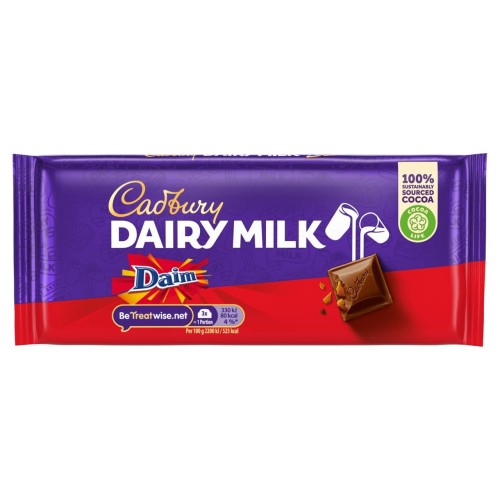 Przejdź do produktu Cadbury Dairy Milk Daim Chocolate Bar 120g