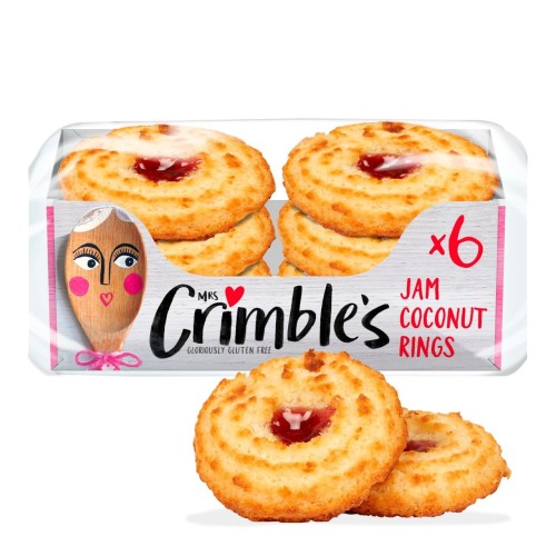 Przejdź do produktu Mrs Crimble's Gluten Free Jam Coconut Rings 240g
