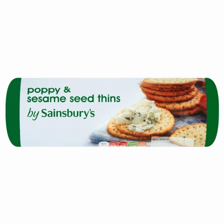 Sainsbury's Poppy &amp; Sesame Biscuit 150g.jpg