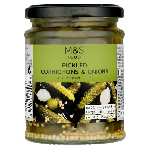 Przejdź do produktu Marks & Spencer Pickled Cornichons & Onions 285g