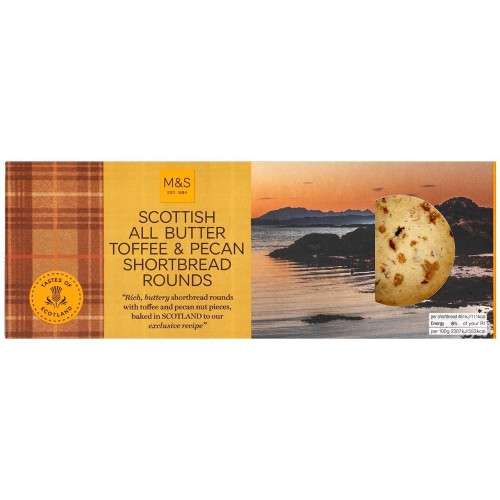 Przejdź do produktu Marks & Spencer Scottish All Butter Toffee and Pecan Shortbread Rounds 180g