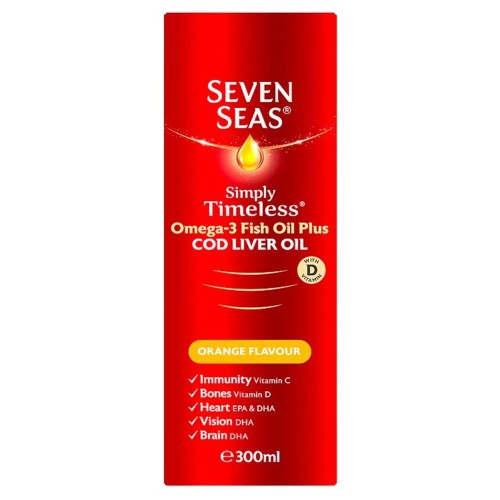 Przejdź do produktu Seven Seas Cod Liver Oil Orange Flavour 300ml