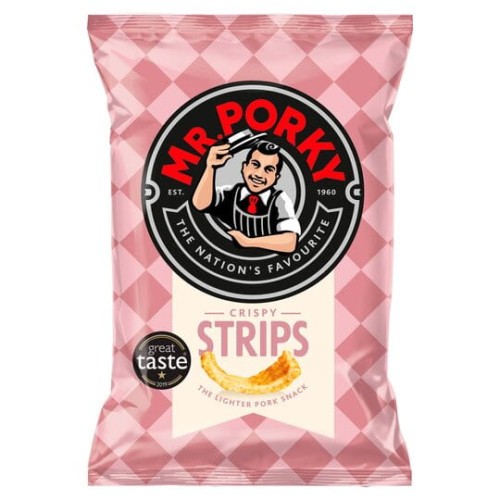 Przejdź do produktu Mr. Porky Crispy Seasoned Pork Rind Strips 35g