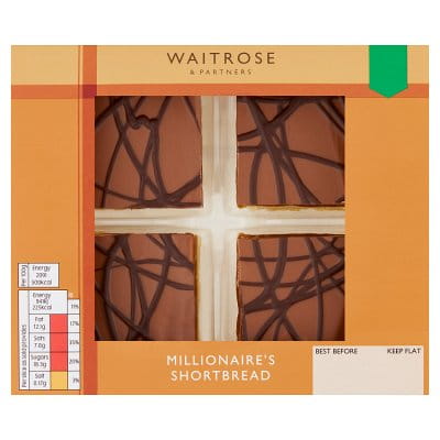 Przejdź do produktu Waitrose Millionaire's Shortbreads 4 per pack