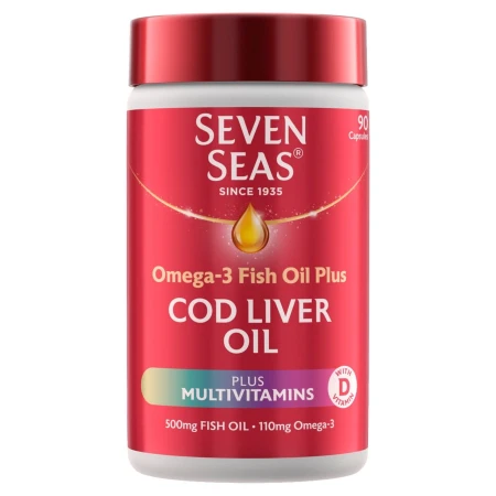 Seven Seas Cod Liver Oil Plus Multivitamins Omega-3 Fish Oil 90 Capsules 90 per pack.jpg
