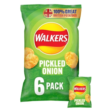 Walkers Pickled Onion Multipack Crisps 6 x 25g per pack.jpg