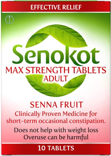 Przejdź do produktu Senokot Max Strength Adult Natural Senna Tablets For Constipation Relief Pack Of 10
