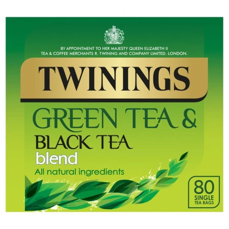 Twinings Green Tea &amp; Black Tea Blend, 80 Tea Bags 80 per pack.jpg