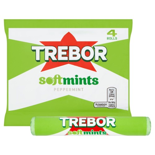 Przejdź do produktu Trebor Softmints Peppermint Mint Rolls Sweets 4 x 36g