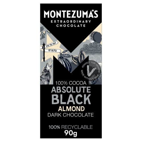 Przejdź do produktu Montezuma's Absolute Black with Almonds Bar 90g