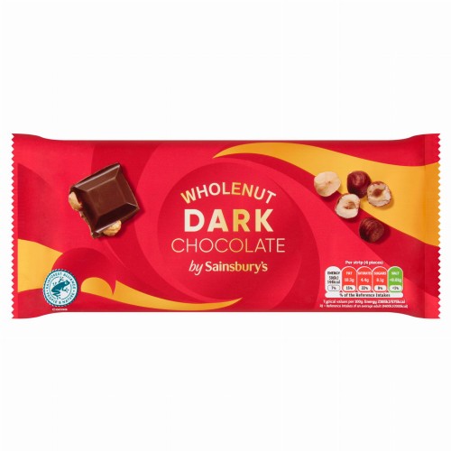 Przejdź do produktu Sainsbury's Wholenut Dark Chocolate 200g