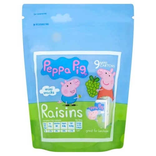 Przejdź do produktu Peppa Pig Mini Snack Raisins Carton Boxes 9 x 14g