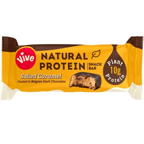 Przejdź do produktu Vive Vegan Natural Protein Snack Bar- Salted Caramel in Dark Chocolate 49g